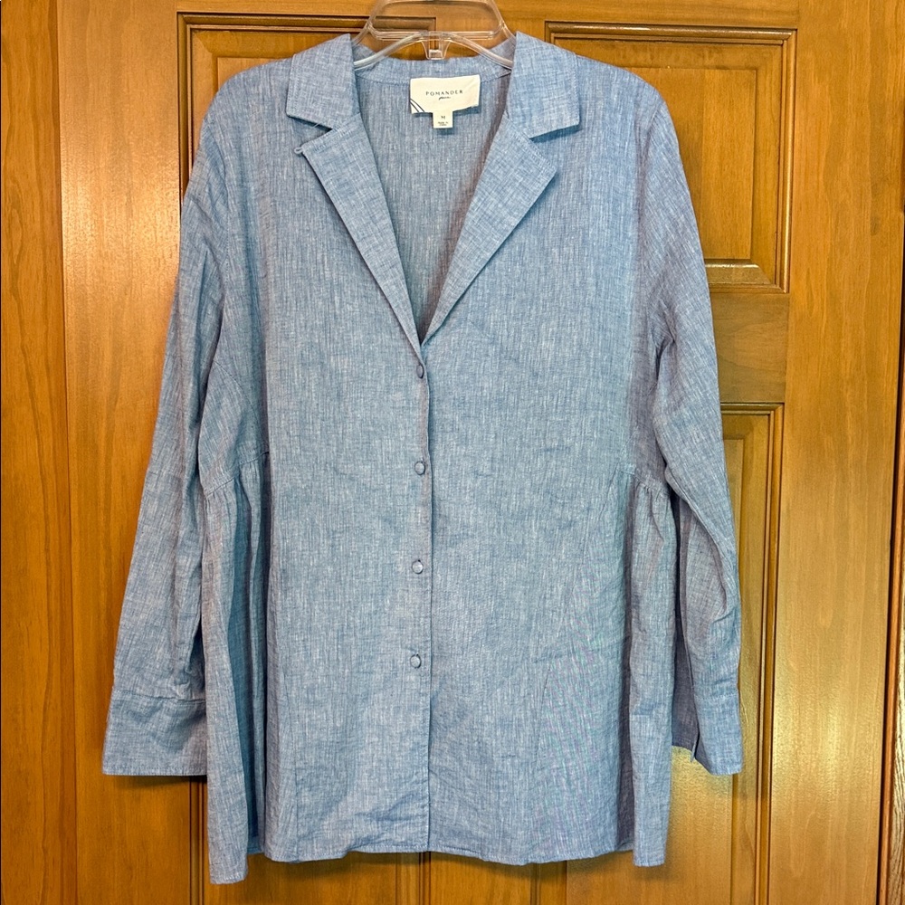 Pomander Place Blue Blouse Chic and Comfortable